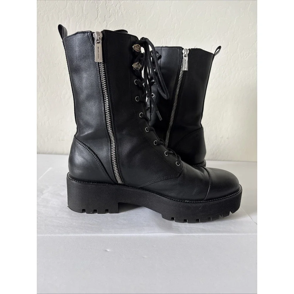 MICHAEL Michael Kors Bryce Leather Combat Boots size 10